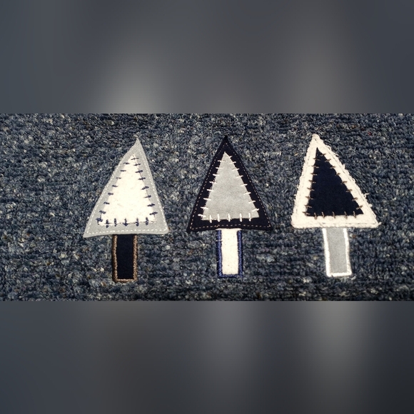 Vintage Brindar Embroidered Tree Sweater Blue Gray White Size 2XL - Picture 4 of 9